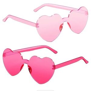 NWT 12 pack (6 pink & 6 red) stylish heart-shaped sunglasses